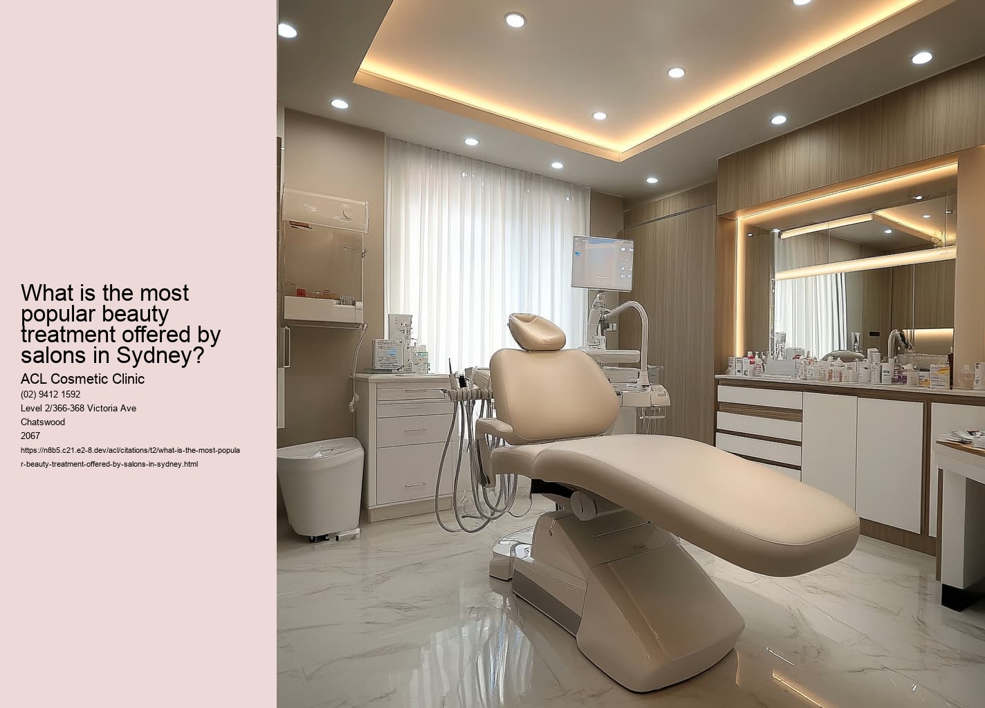 What is the most popular beauty treatment offered by salons in Sydney?
